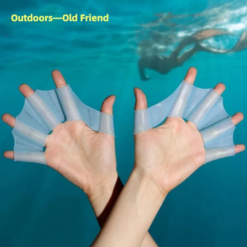 

New Silicone Swimming Fins Flipper Men Women Child Swim Pool Sport Professional Training Finger Hand Webbed Gloves Equipment