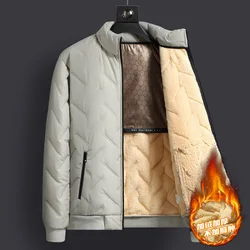 Winter Men's Lamb Wool Jacket Patchwork Keep Warm Graphene Black Gold Coldproof Waterproof Unisex Jacket Plush Men's Padded Coat