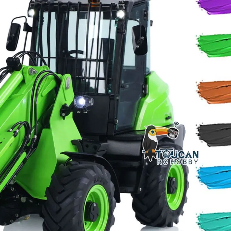 

Toys 1/14 Metal LESU AT1050 Hydraulic RC Telescopic Arm Loader Forklift Truck I6S Light Sound DIY Painted Finished Vehicle Cars