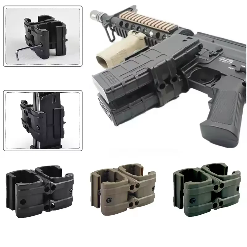 Universal Clip Rifle Dual Parallel Magazine for AR15 M4 Mag595 Airsoft Link Round Cartridge Speed Loader Gun Accessories