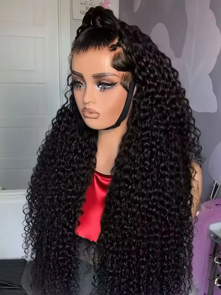 42 Inch 250% Density Deep Wave 13x4 Hd Lace Front Human Hair Wig 5x5 Gluless Deep Wave Human Hair Wig PrePlucked With Baby Hair