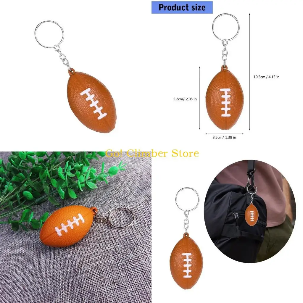

Q84C Small Foam Balls Keychains Pendant Handbag Keyring Decoration Hanging Ornament Car Keyring Backpack Decoration Bag Charm