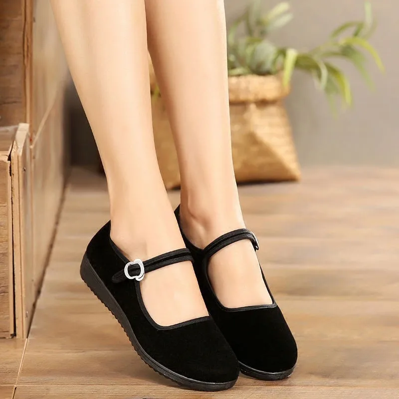 Black Flats Spring Ladies  Ballerinas Mary Janes Casual Women Flat Platform Shoes Comfortable Female Shoes Slip On Shoes Woman