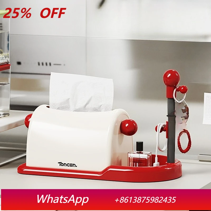 

LTT Modern Simple Creative Tissue Box Kitchen Bathroom Living Room Bedside Tissue Storage Box