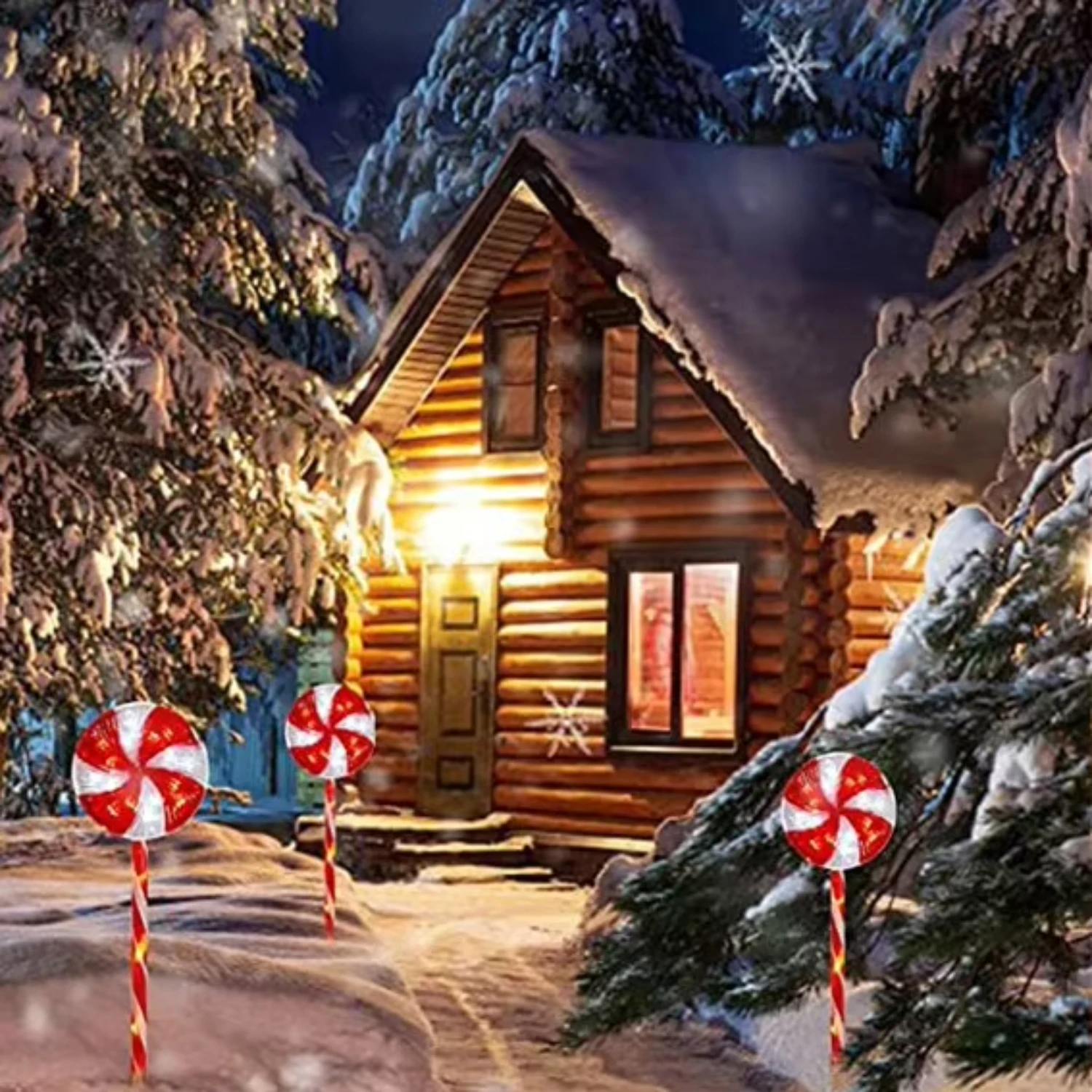 

New Type Outdoor Waterproof lighting Christmas Decorations shape led candy light for Markers Tinsel garland Decor