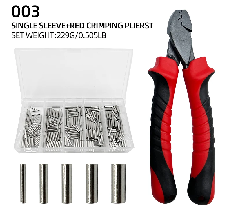 ShareShark Locken Angeln Zangen Crimpen Kit Angeln Zangen Einzel/Doppel Rohr Kupfer Draht Crimpen Set Angeln Werkzeuge – Detail 12