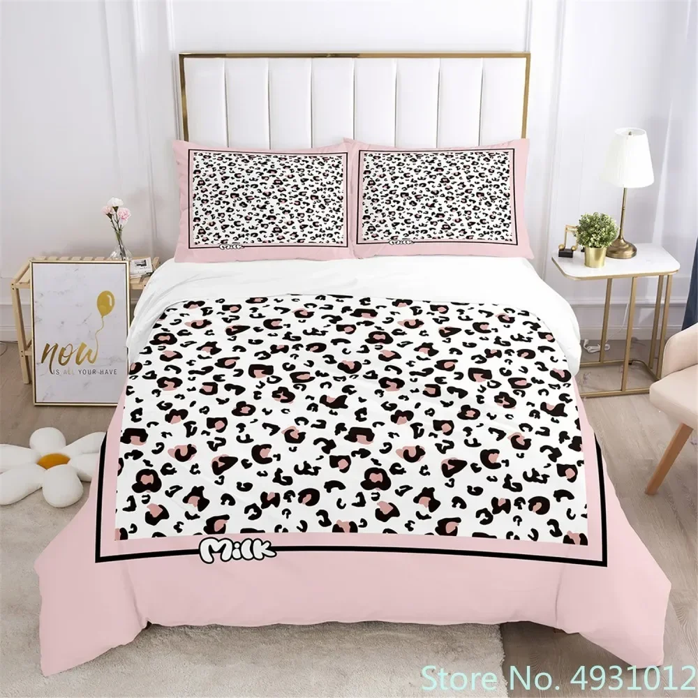 Cozy Bedding Set with Light Luxury Pink 3D Print Duvet Cover for Child Kids Teens Adult Home Textile Quilt Cover image 4