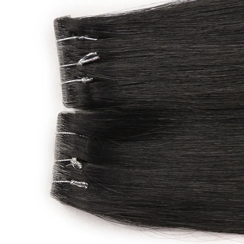 اللون الطبيعي غير مرئية بولي PU سلس حقن الشريط وصلات شعر الشعر البشري 18-24 بوصة 50 جرام/100 جرام أفضل جودة وصلات شعر #2