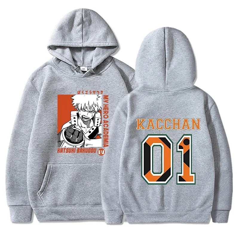 Hot Anime Bakugou Katsuki Printing Hoodies Loose Sweatshirt Women Men Harajuku Personality Long Sleeve Casual Tops