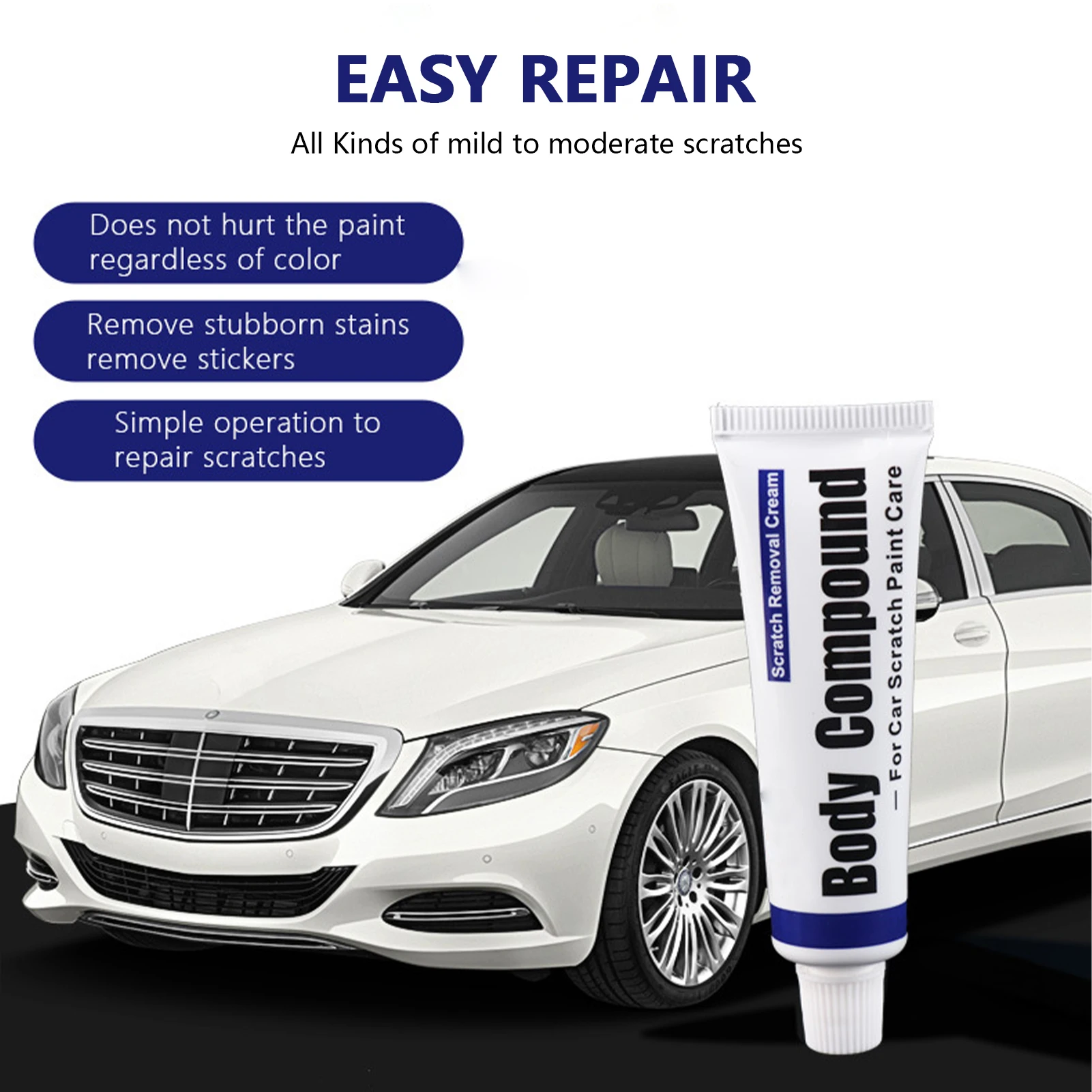 Car Scratch Remover 15g Auto Body Compound Polishing Grinding Paste Paint Scratches Water Spots Restorer Tool Set