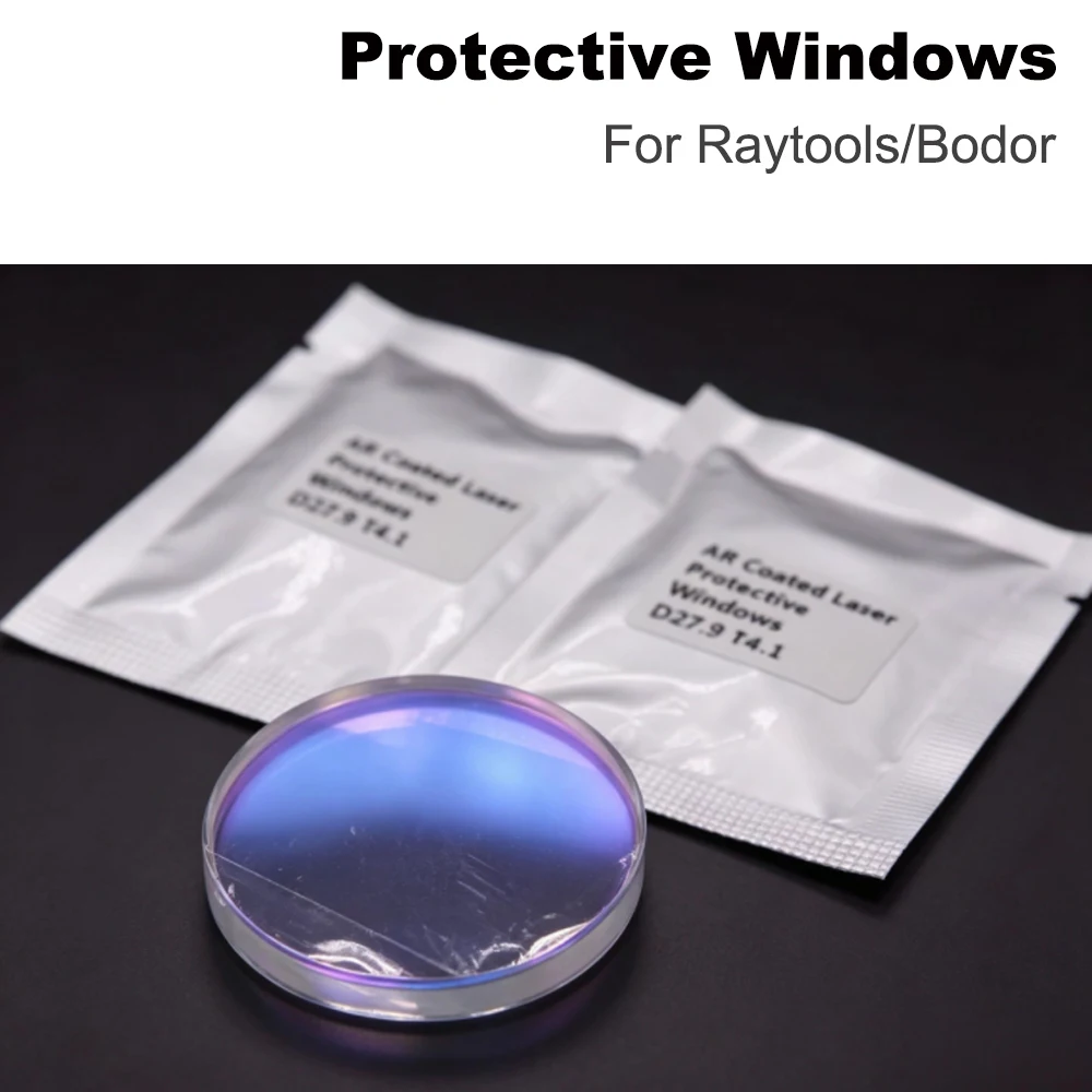 Raytools/Bodor Fiber Laser Protective Lens/Glass 1064nm 27.9*4.1/28*4mm For Raytools Bodor Fiber Laser Cutting Machine