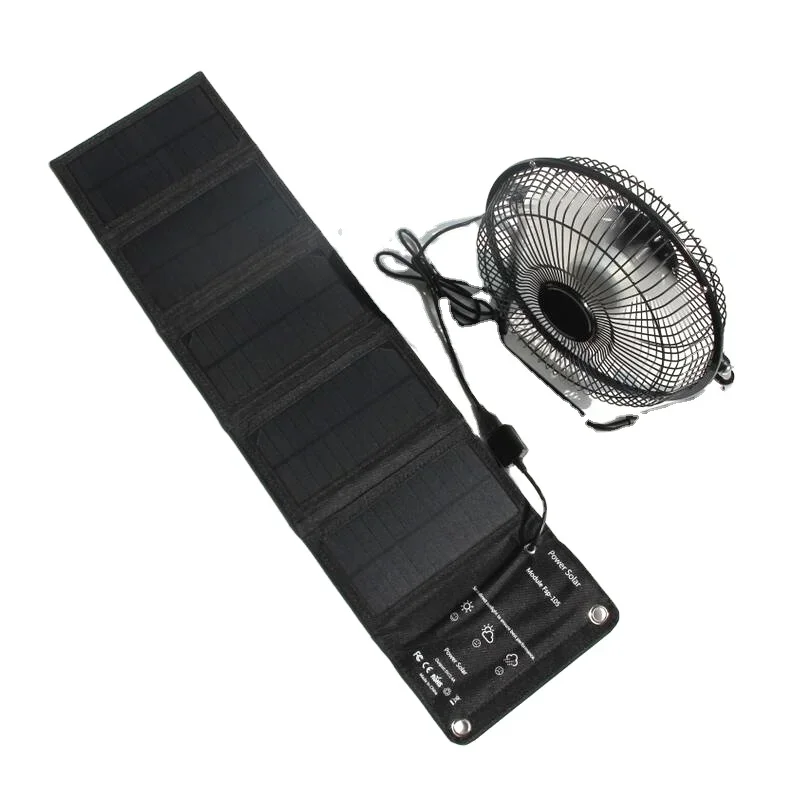Buheshui's new solar mini fan computer desk with 10-watt folding panel