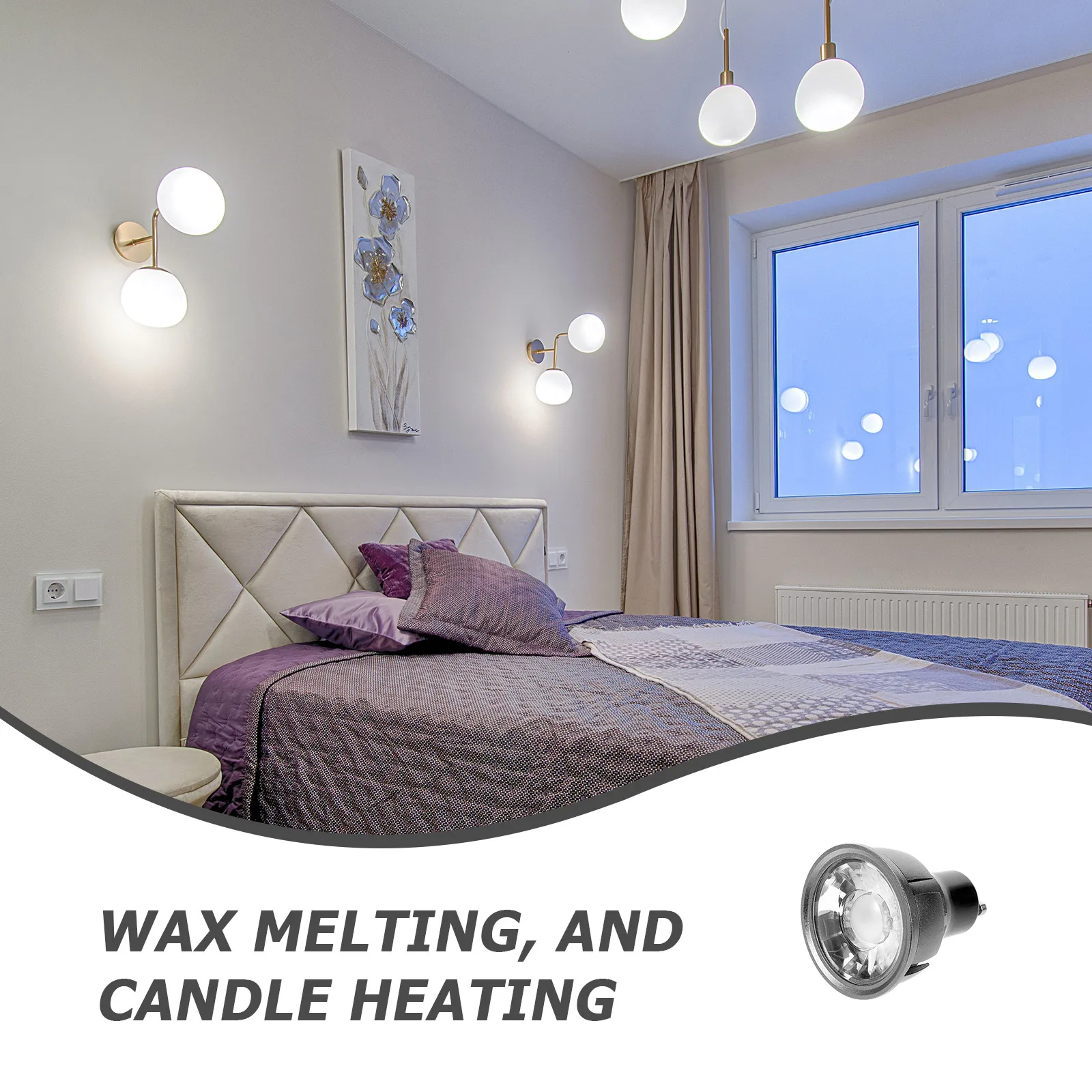 s GU10 LED Light Bulb 3W Warm Spotlights Wax Warmer Aromatherapy Melting Lamp Heater Durable Long Lasting Wax Burner