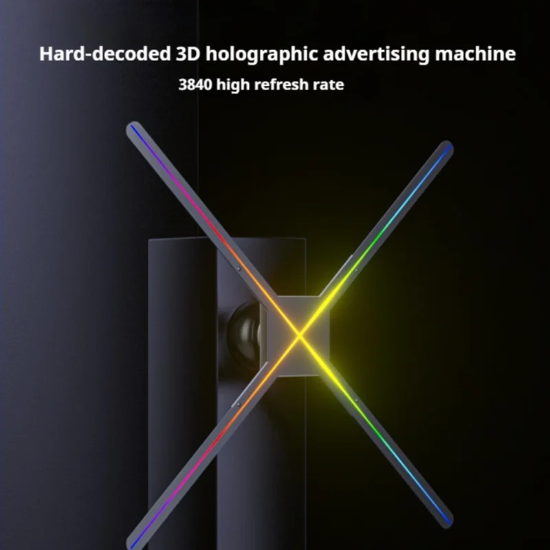 شاشة مروحة ثلاثية الأبعاد ثلاثية الأبعاد من Cool Naked Eye، شاشة LED دوارة، صوت بلوتوث، جهاز عرض ثلاثي الأبعاد مدعوم بتكيف أندرويد