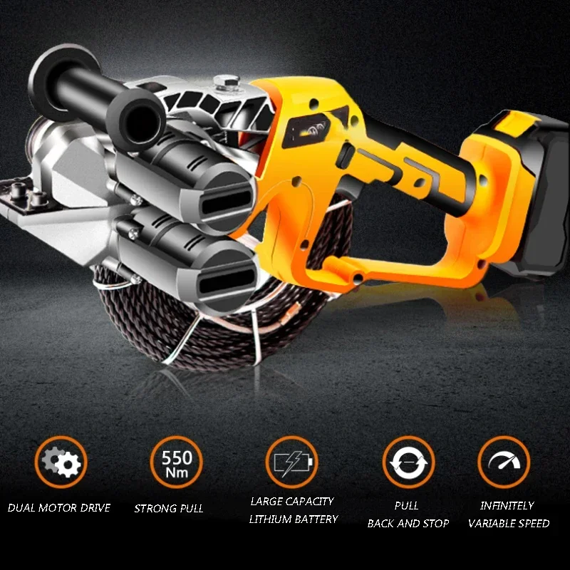 

Upgrade 20M Lead Threading Machine Lithium Battery Pull-Through Equipment 21V Automatic Electrical Cable Jumper Lead Tool