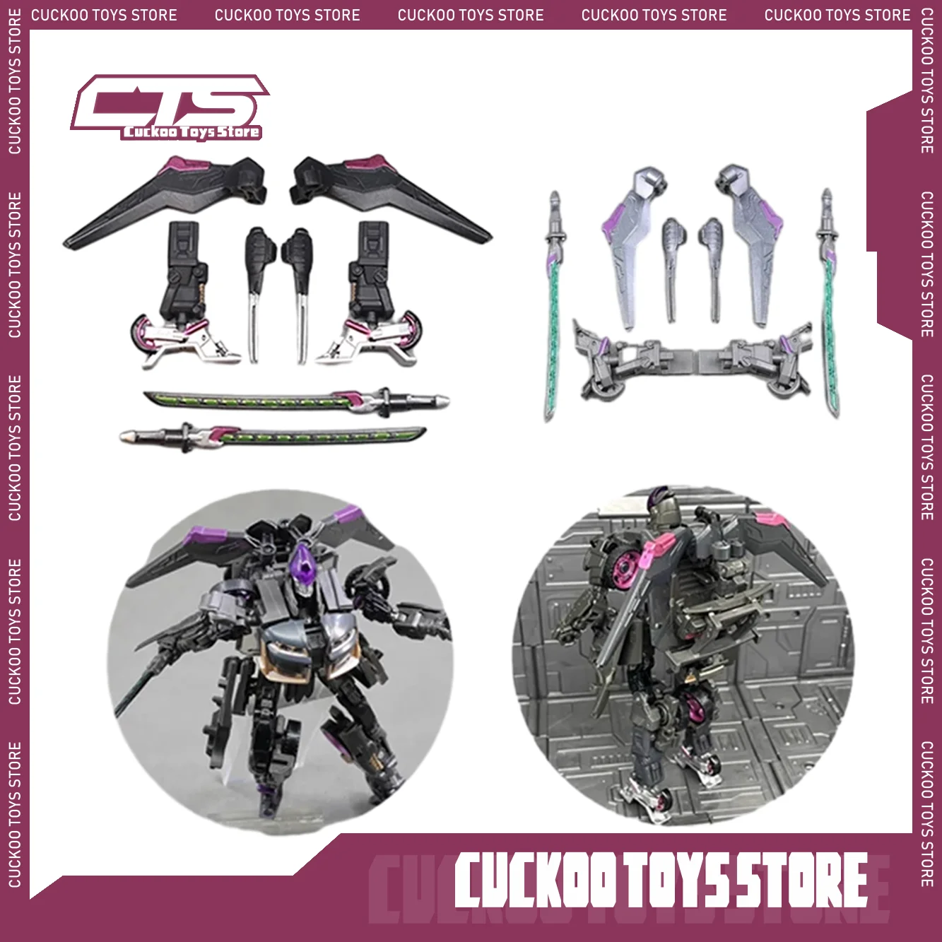 

Wing Claw Increase Height Foot Double Knife Upgrade Kit For SS104 Nightbird Transformers Weapon Back Wing 3d Diy Accessories