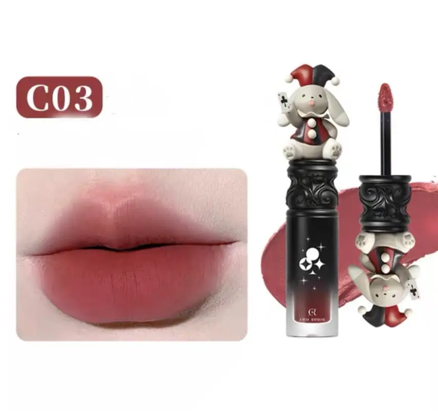 Cute Rumor Wonderland Carton Circus Lip Cream Sweet Cool Trick Matte Lip Glaze Liquid Lipstick Gift Set Lip Mud Halloween