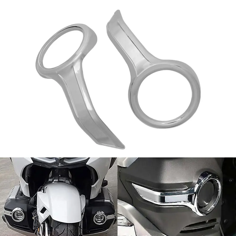 

2.56" Fog Light Trim Rings Fits For Honda Gold Wing Dct Tour Tour Airbag Dct Tour Dct 2018-2025 Abs Front Fog Light Bezel Chrome