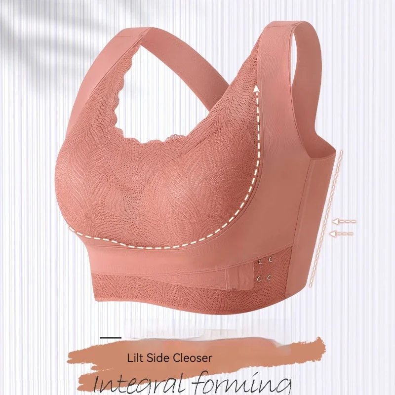 

Women's Outdoor Sports Running Non Steel Ring Anti Glare Vest Style Underwear Comfortable Breathable Sports Front Button Bra
