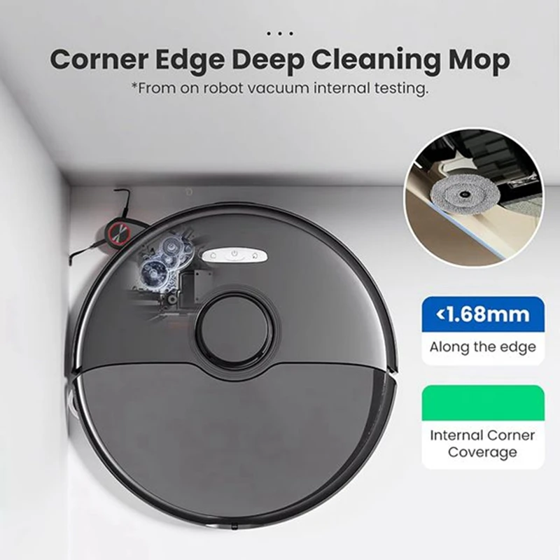 ABNO-Mop Pads Refills For Roborock S8 Maxv Ultra/ G20S Robot Vacuum Dual Sonic Vibrations Modules Edge Mop Pads