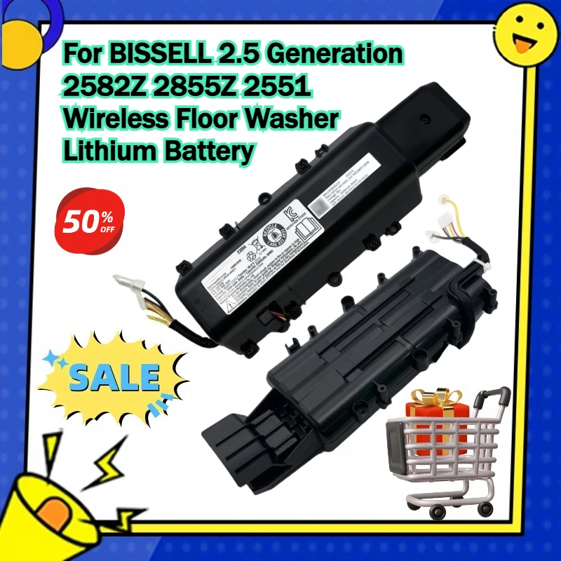 

Vacuum Battery 031-906-1543 36V 2500mAh for BISSELL 2.5 Generation 2582Z/2855Z/2551 Wireless Floor Washer Lithium Battery 162759