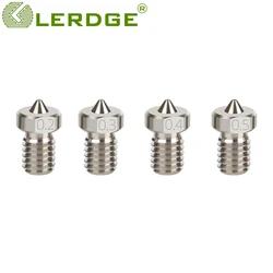 Lerdge Titanium v6 nozzle 0.2/0.3/0.4/0.5mm High hardness 3D printer Nozzles for 1.75mm PLA ABS TPU PETG filament