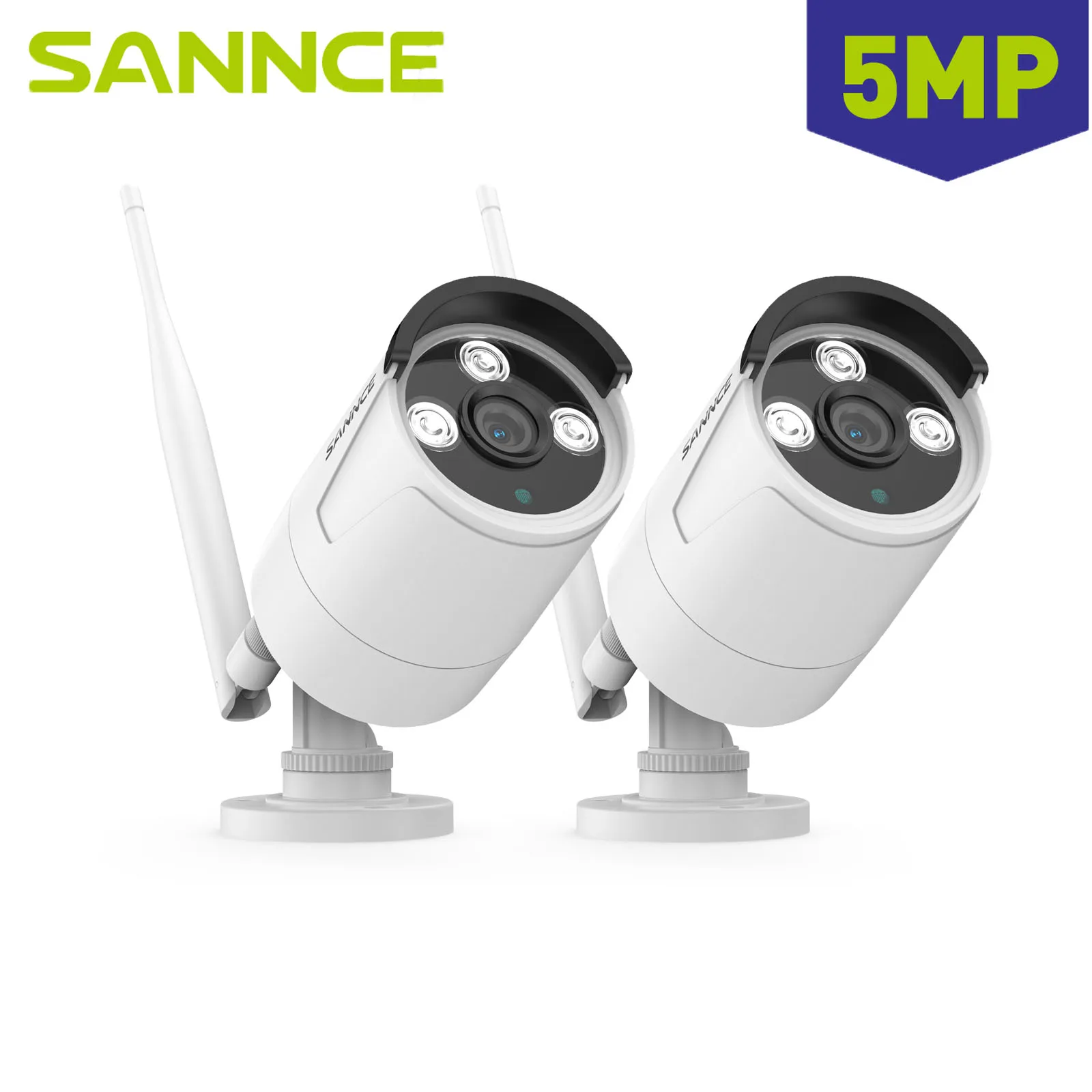 SANNCE 265+ 5MP WIFI Security Camera Audio Recording 30M IR Night Vision Wireless Camera Home Video Surveillance 3.6MM Lens