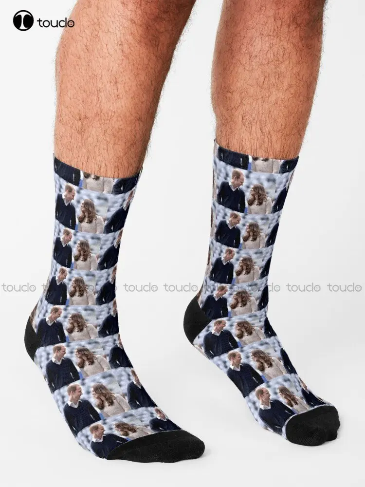 Kate And William Prince William Socks Cute Socks High Quality Cute Elegant Lovely Kawaii Cartoon Sweet Cotton Sock Custom Gift