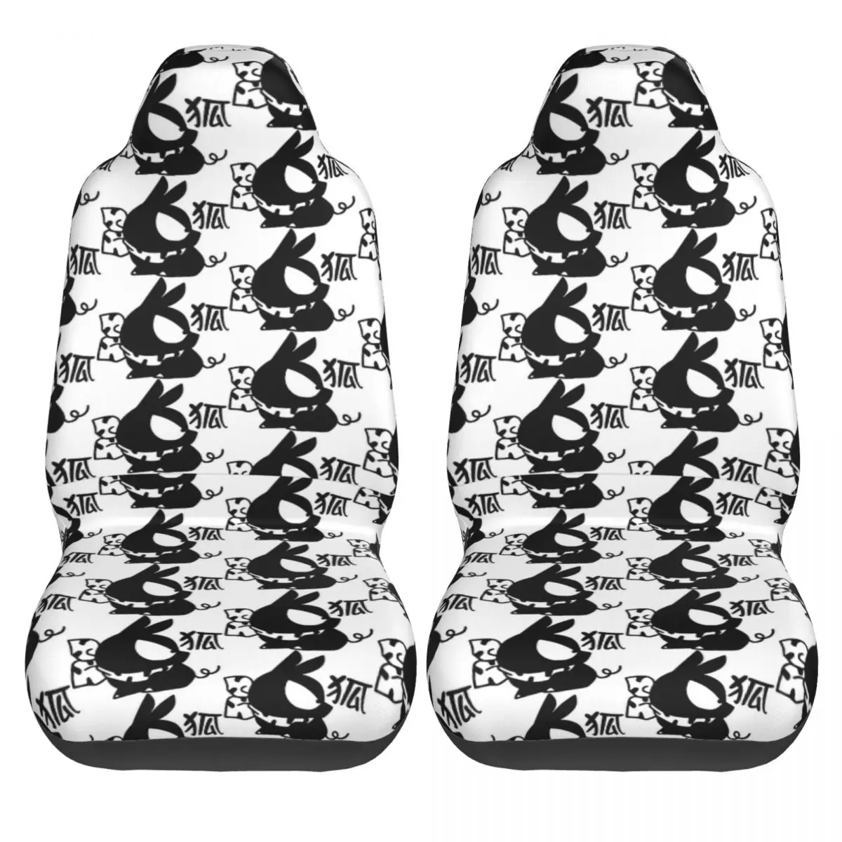 P-Chan Pig Kanji Ranmas Universal Car Seat Cover Waterproof For SUV Anime Manga Car Seat Covers Fabric Hunting