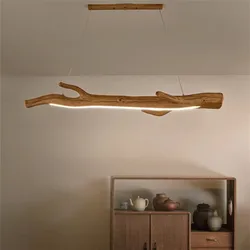 Vintage tree Branch chandelier LED resin Hanging Lamp for Tea House living Room Coffee wabi sabi Decor dining table lighting