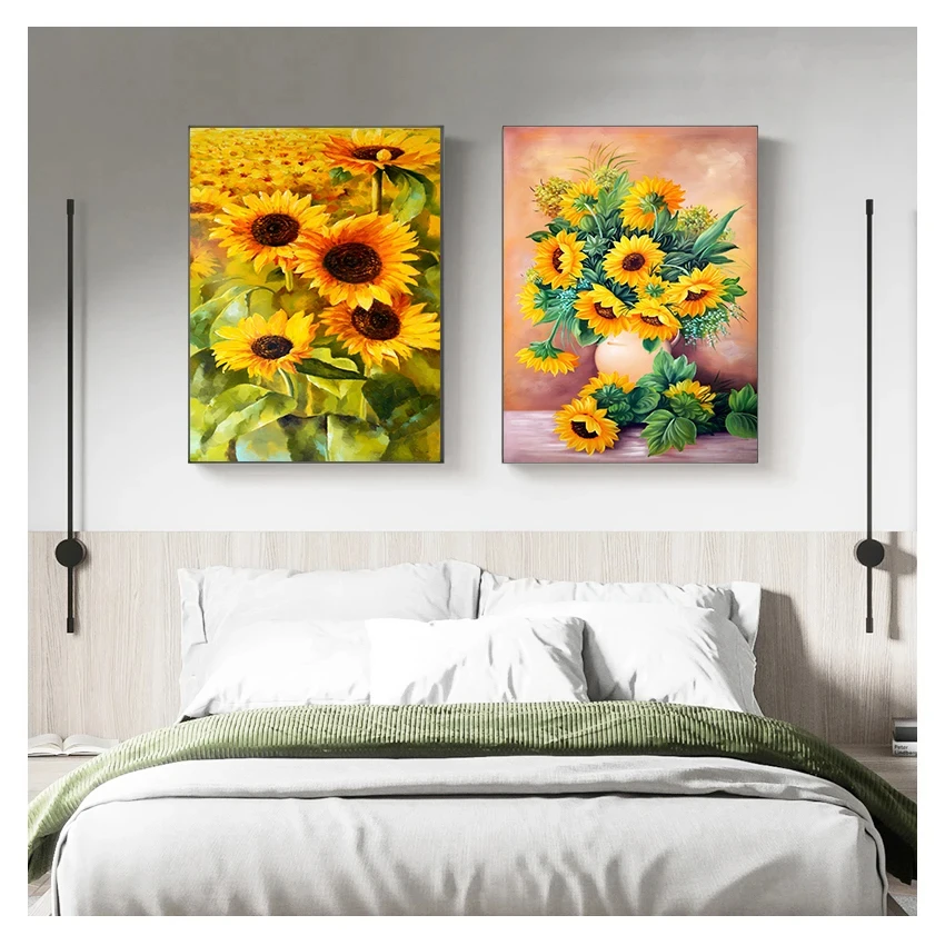 American Golden Sunflower,Wall Art Pictures,Poster And Printed,Canvas Paintings,for Modern Living Room,Bedroom,Dining,Home Decor