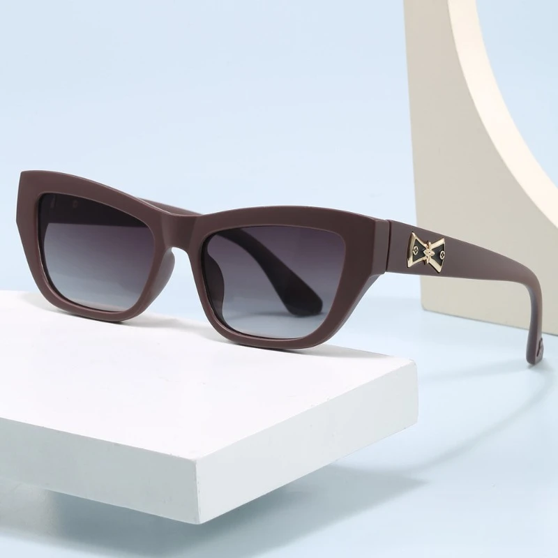 

​​2025 Small Square Polarized Sunglasses, Bow Detail Retro Luxury Acetate Lightweight UV400 Street Style Unisex Eyewear​​