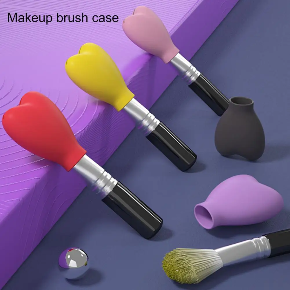 3Pcs Makeup Brush Covers Universal Flexible Makeup Brush Protector Blush Foundation Brush Protective Case Makeup Supply