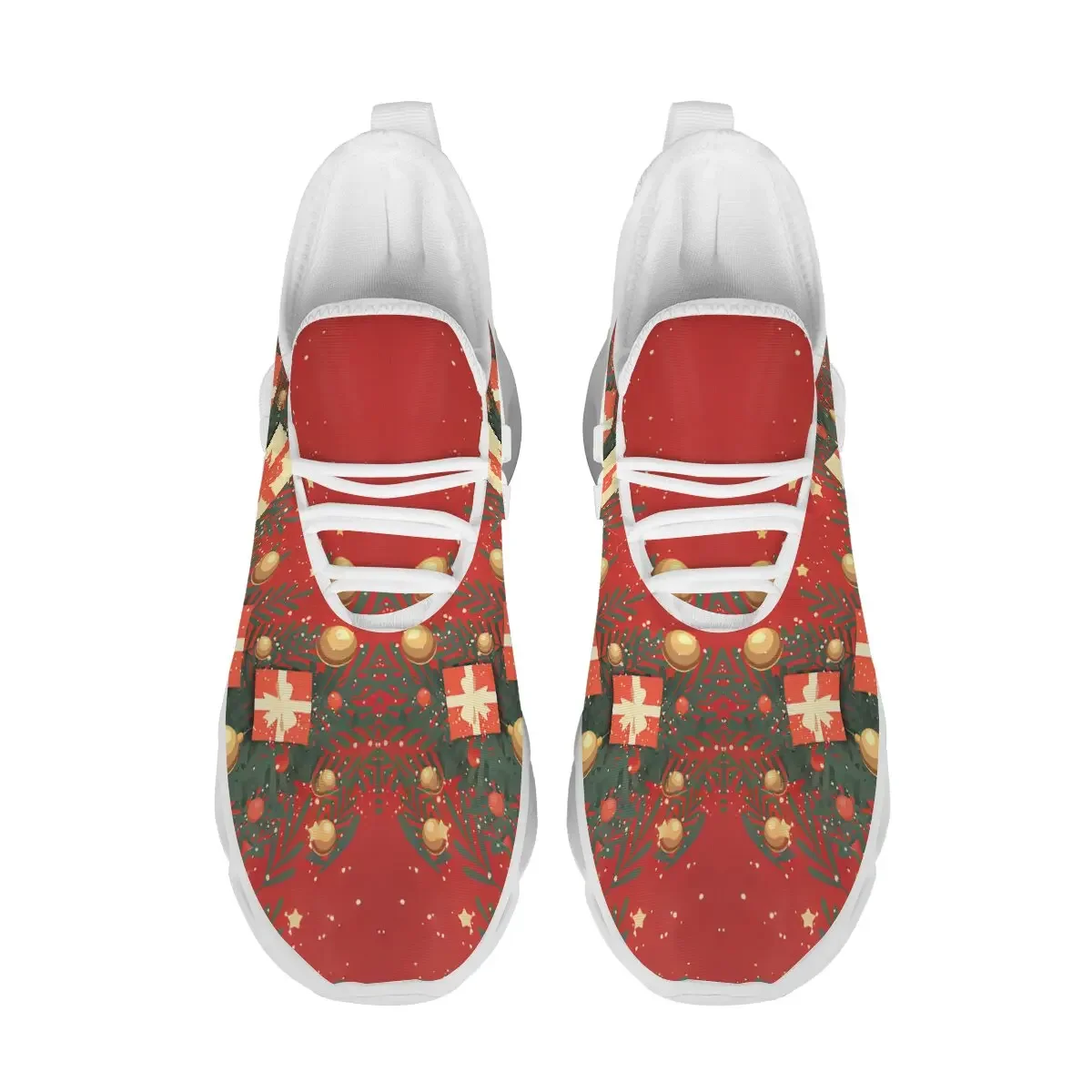 عيد الميلاد ليوبارد طباعة شخصية مطبوعة شقة منخفضة أعلى كبيرة الحجم الدانتيل متابعة وناعمة سوليد جديد شقة كبيرة الحجم أحذية رياضية