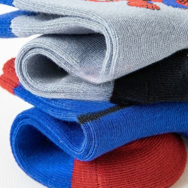 Neue Cosplay Kostüme Anime Baby Socken Spinne Cartoon Anime Hero Baumwolle Jungen Rohr Socken Kinder Herbst Winter Kinder Cartoon Socken