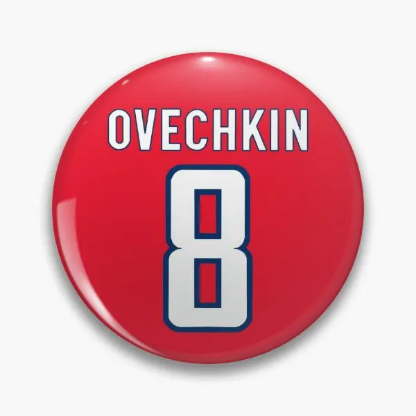 Alex Ovechkin 8  Soft Button Pin Cartoon Hat Lover Cute Clothes Creative Brooch Badge Decor Fashion Collar Lapel Pin Funny Metal