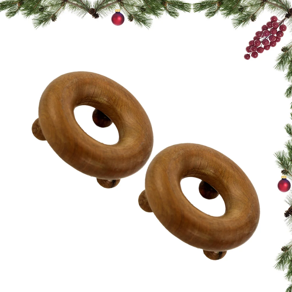 2 個木製マッサージャー耐久性のある滑らかなポータブル背中脚腕マッサージ多機能木製ツール手足マッサージャー