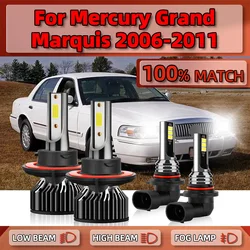 LED Headlight Bulbs 240W 40000LM Car Headlamps 6000K Auto Fog Lamps 12V For Mercury Grand Marquis 2006 2007 2008 2009 2010 2011