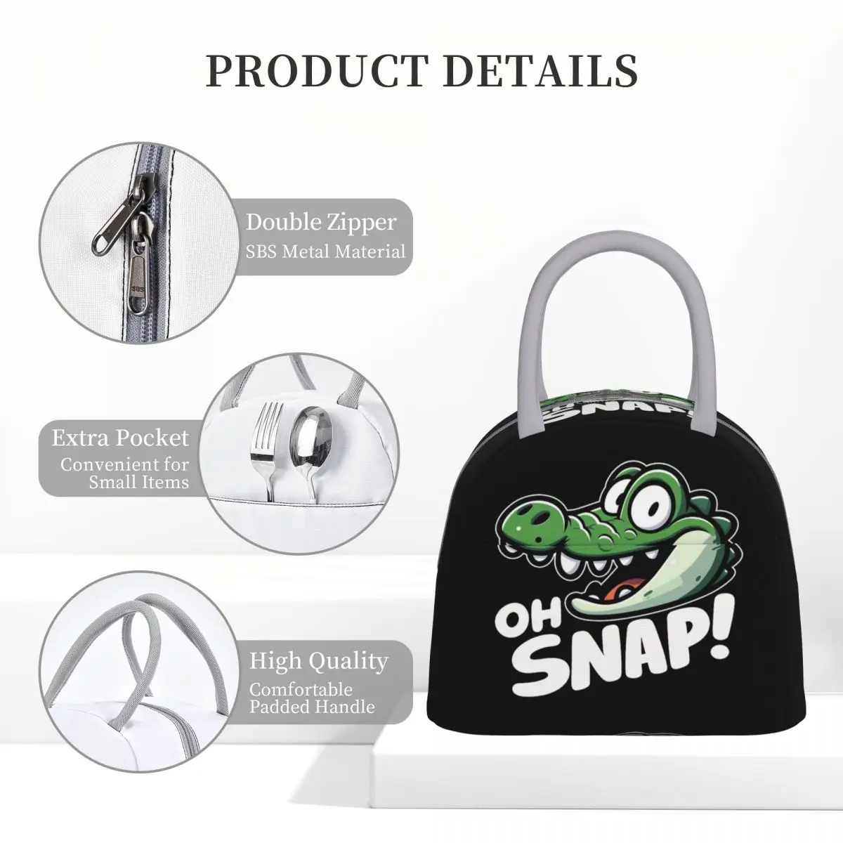 Borsa termica per il pranzo Oh Snap Cartoon Croc Merch Storage Food Box nuova scatola termica per il pranzo per i viaggi