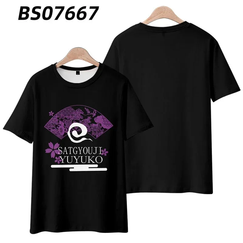 

Touhou projeto sayyouji yuyuko press ã o camiseta ver ã o em torno do pesco ç o manga curta quimono popular anime japon ê s jogo