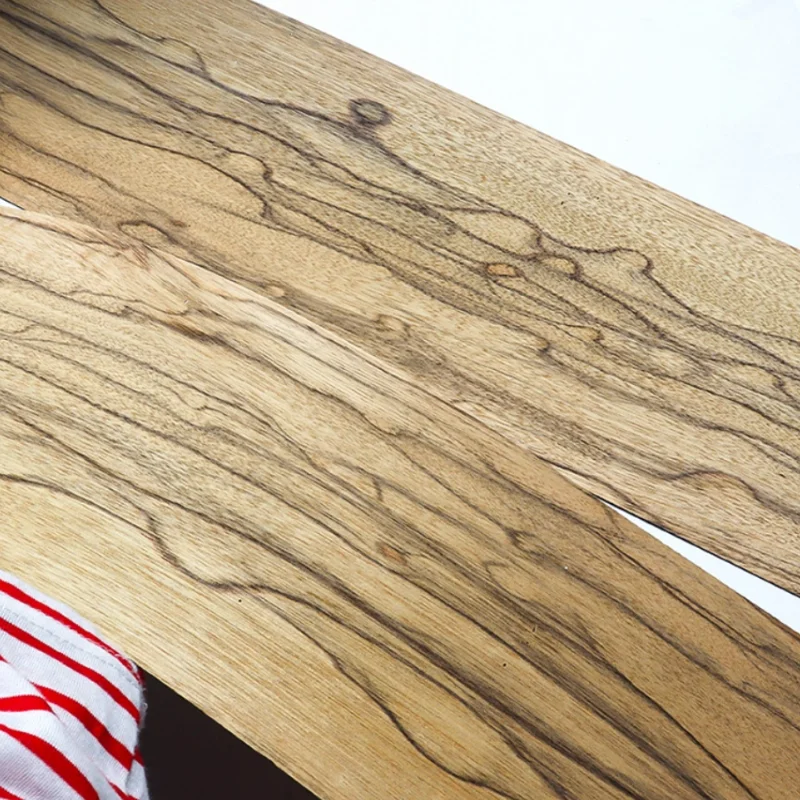 0.5mm Natural Two-Tone Ebony Wood Veneer Wild Grain Wood Sheet for DIY Cabinet Door Furniture Wall Paneling Veneer L:250x15cm
