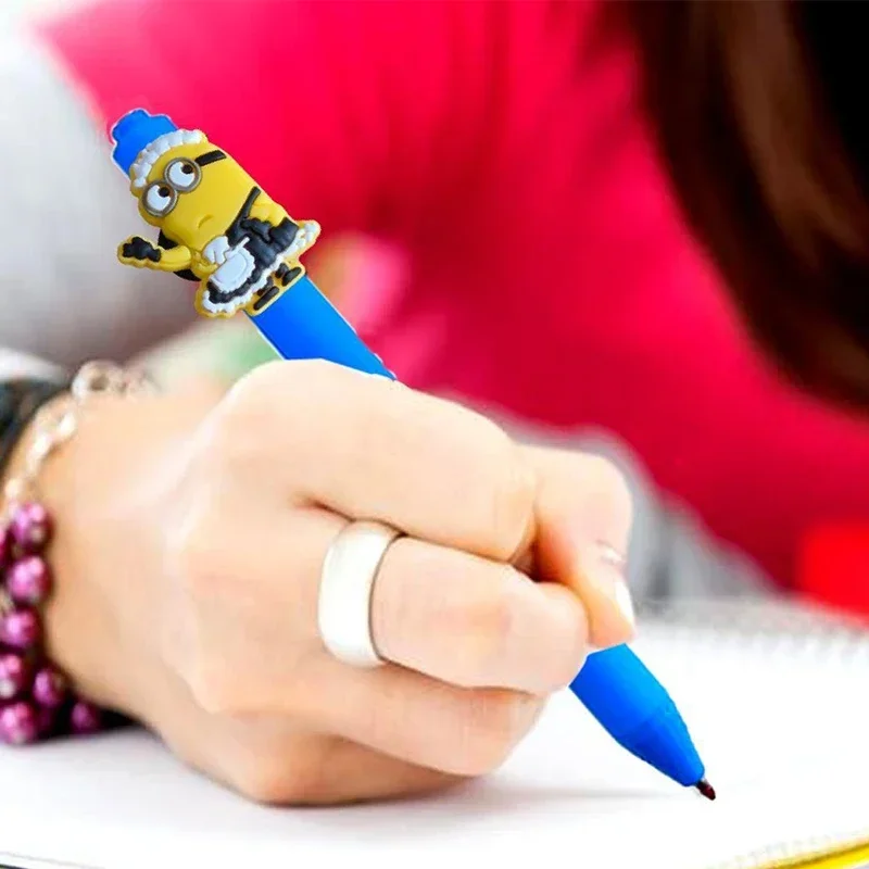 Despicable Me Minion pulpen kartun Kawaii perlengkapan kantor kreatif Anime anak-anak alat tulis hadiah favorit anak-anak