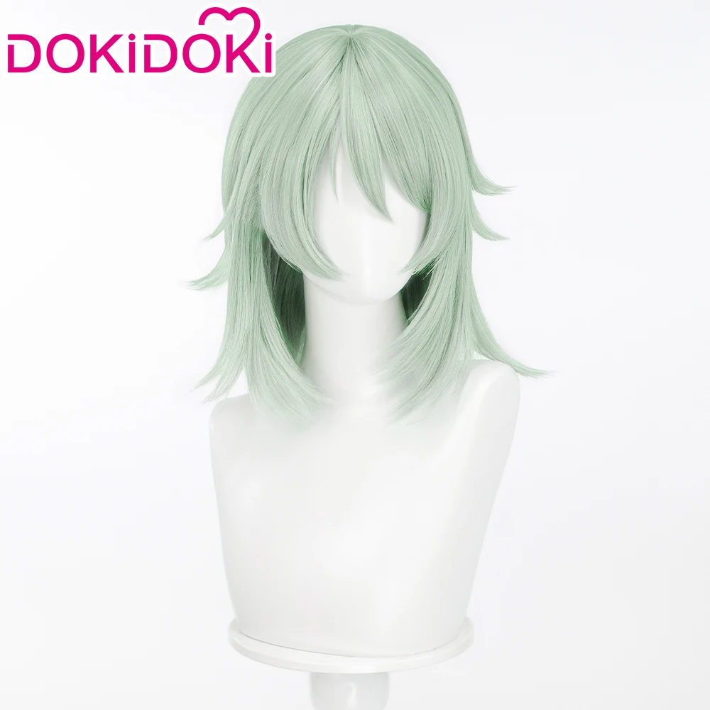 Genuine Satou Yaniko Cosplay Wig Anime Yani Neko DokiDoki Women Cute Green 35cm Short Hair Chainsmoker Cat Halloween Wig Cap view 5