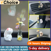 Car ornament model miniature daisy rabbit car center console decoration window decoration car personalized jewelry healing doll