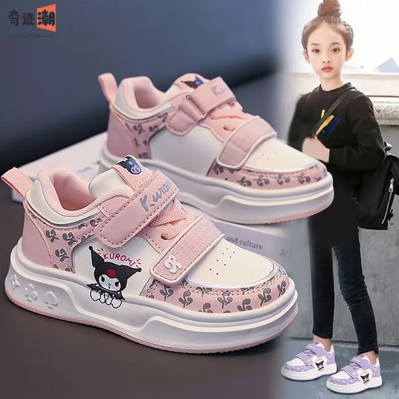 

Girls Shoes Princess Shoes 2026 New Spring and Autumn Button Children's Casual Sports Board Shoes Fashion Nonslip Girls Students