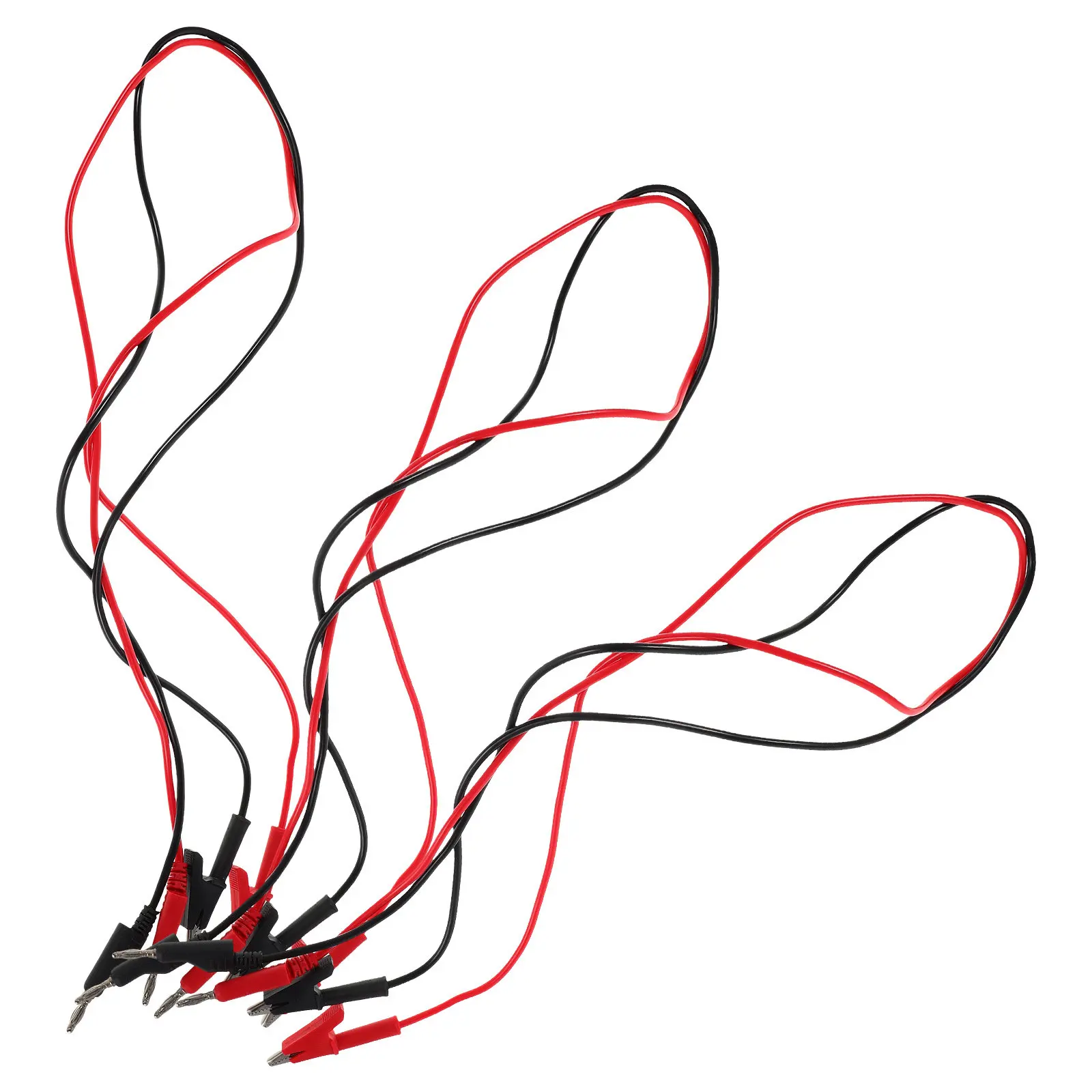 6Pcs Electrical Testing Cable Set Banana Plug Alligator Clip Test Leads for Voltage Regulation Power Precision