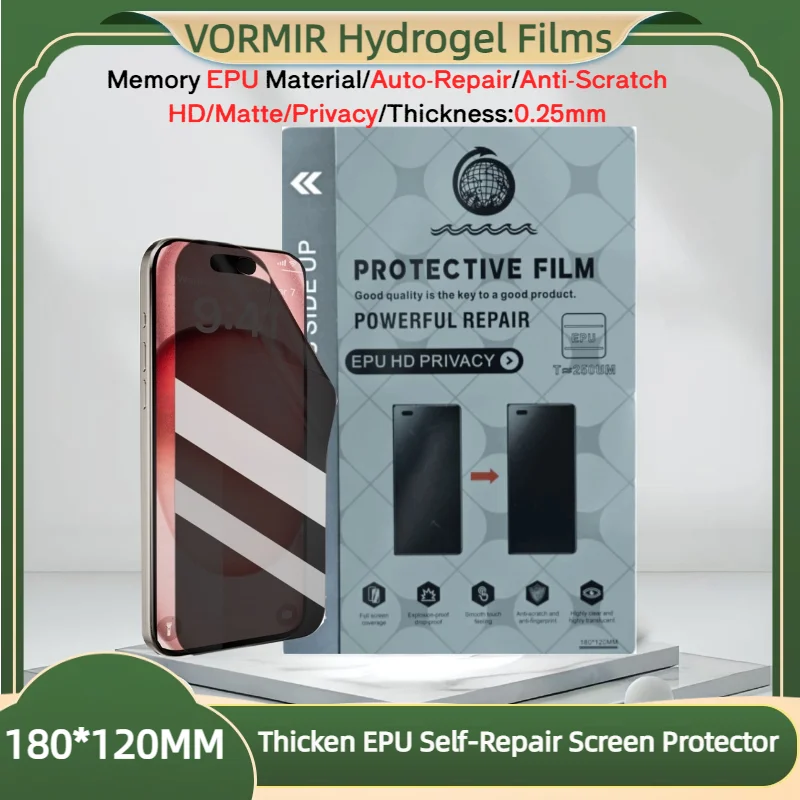 

VORMIR Thicken EPU Hydrogel Film Quick Self-Repair HD Privacy Mobile Phone Screen Protector for SS-890C Blade Cutting Machine