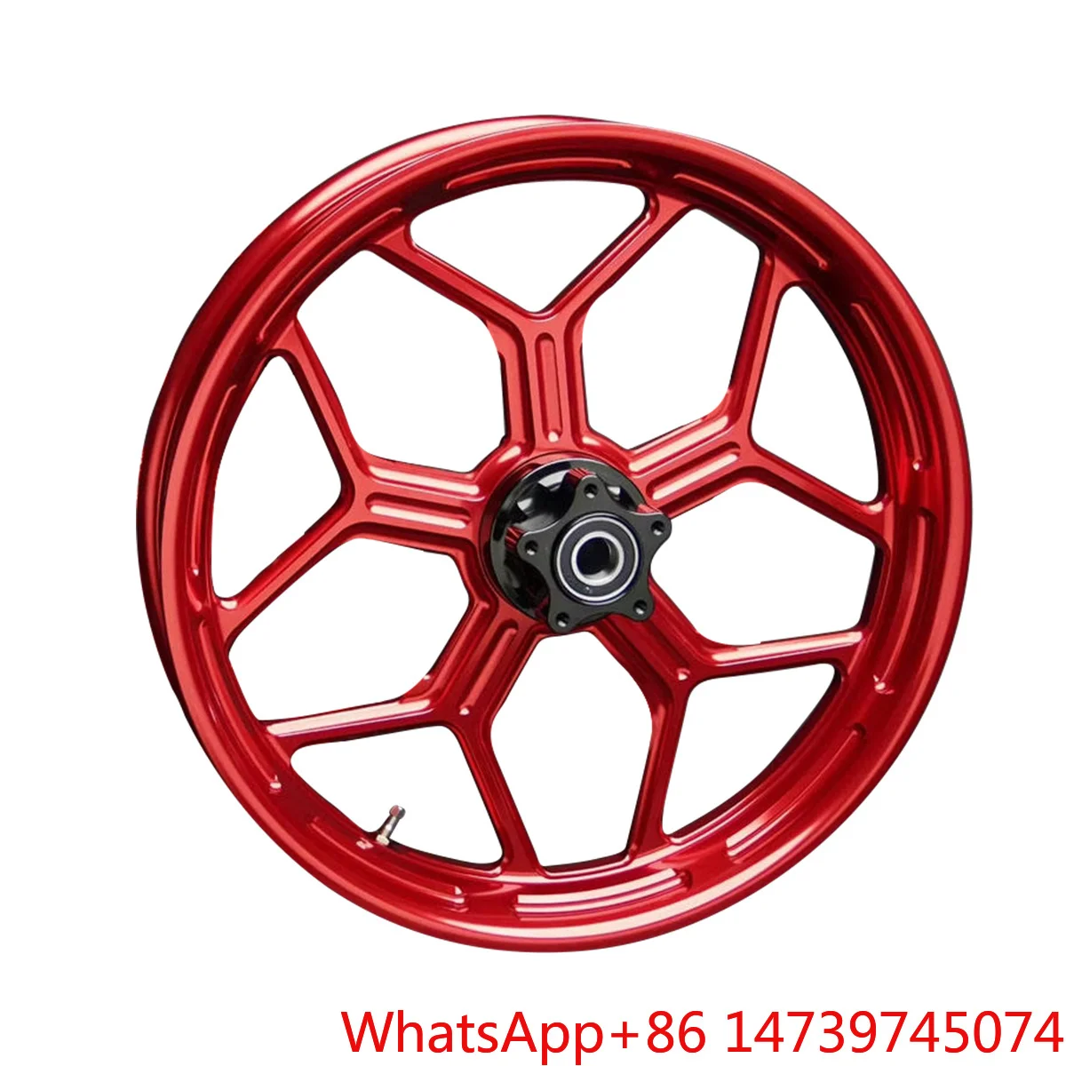 Red Aluminum Alloy Wheel Accessories Front Rear Compatible For Harley 08-later FLSTF FLSTFB FLSTFBS Motorcycles MotorcycleZhang