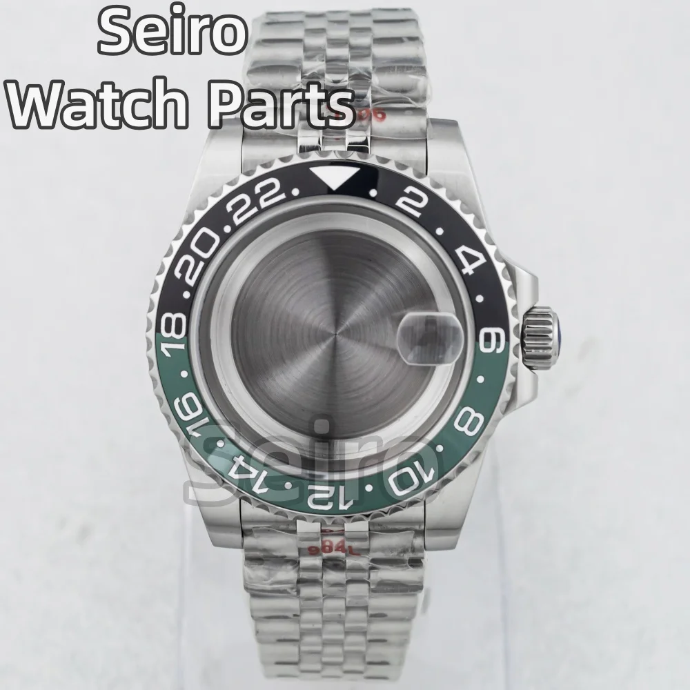 40mm NH35 Case Oyster Bracelet for Sub Yacht GMT NH34 NH35 NH36 movement 28.5mm Dial Watch Cases 316L Steel Sapphire Waterproof