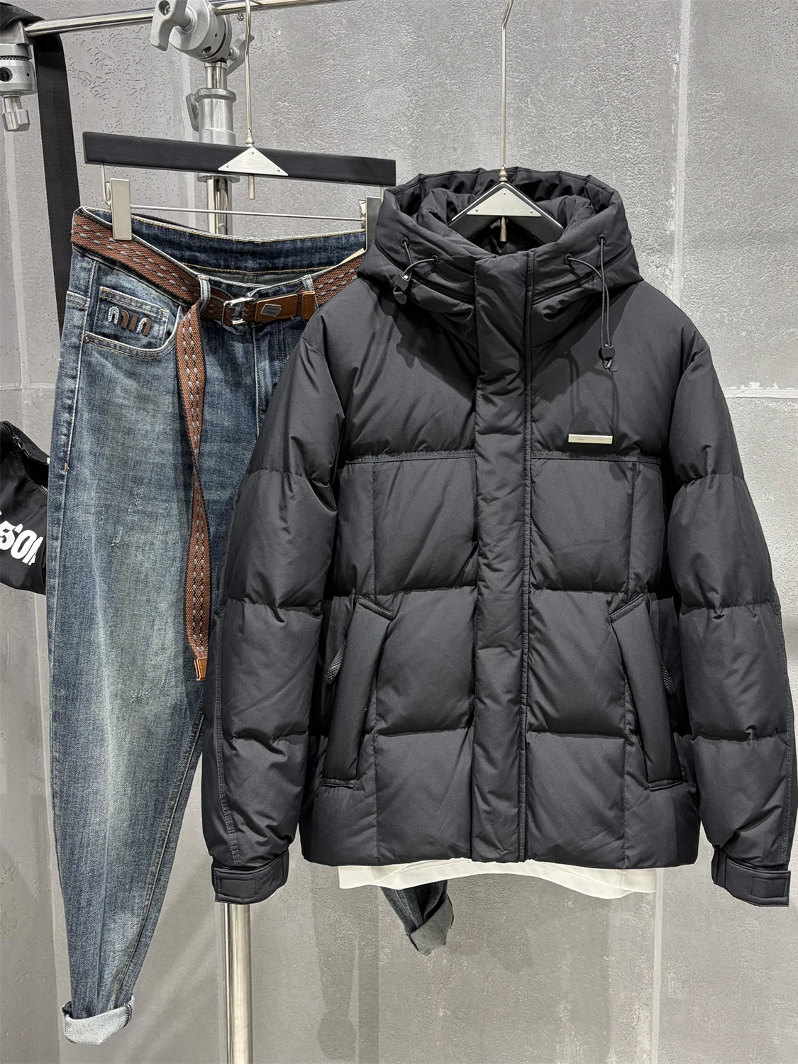 

Мужская утепленная зимняя куртка из полиэстера с капюшоном, наполненная пухом (90% пуха), с высоким показателем Fill Power, повседневная